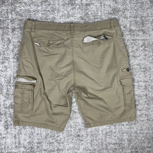 WearFirst Cargo‎ Shorts Size 40 Beige Pockets Cotton Tactical Causal Hiking - Picture 2 of 11